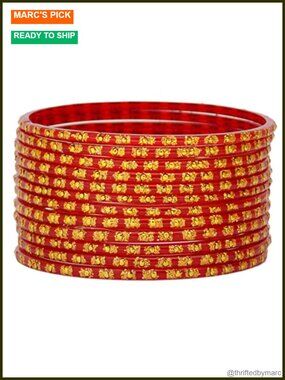 Indian Glass Bangles Set of 12 Traditional Bridal Ethnic Dailywear